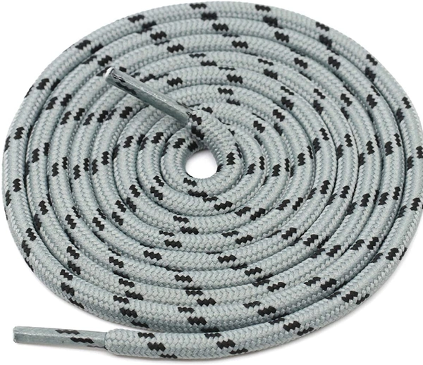 GRAH SANGRAH® 3 Pair (1 Pair Per Single Color) Shoelaces for Hiking Shoes, Walking Sneakers, Climbing, Work Boot, Running, Casual, Sport Shoes (SL-211-214-223) - 120 cm, Coffee White_Grey Yellow_Grey Black